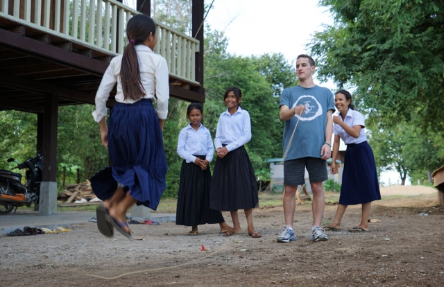 Restore One Secondary School girls skipping